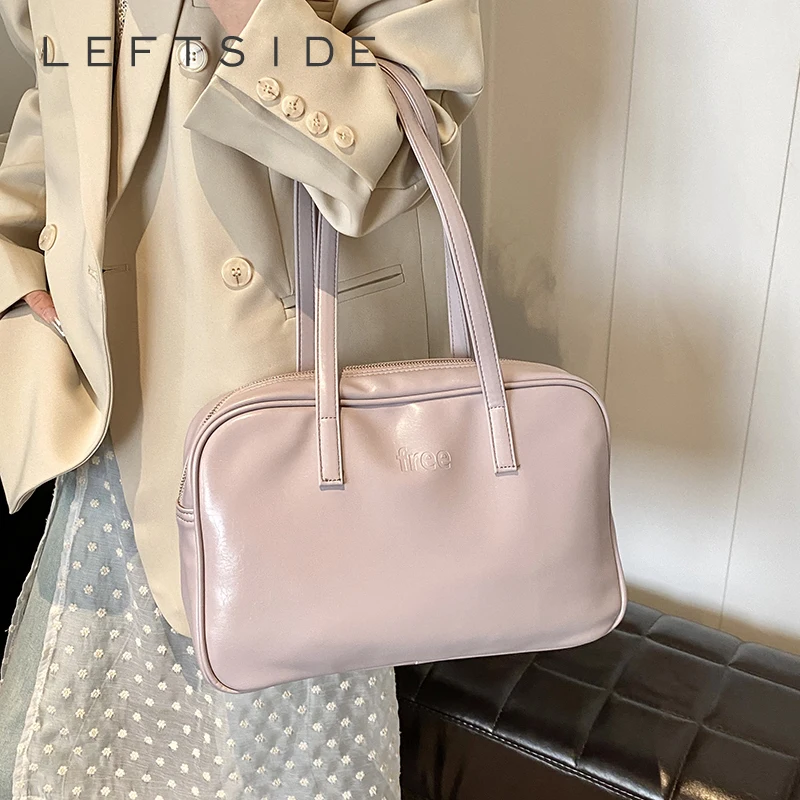 2024 Korean Fashion Casual Women Simple Solid Color Soft PU Leather Designer Shoulder Bag Female Handbags and Purses