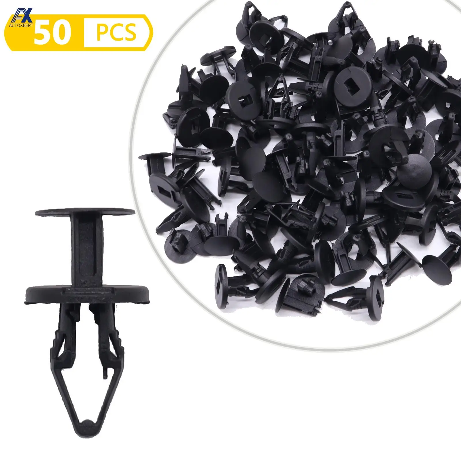 50Pcs Bumper Mandrel Mudguard Trim Panel Fastener Clips For Ford Focus Kuga Ecosport Fiesta Escape Explorer Mondeo Galaxy Fusion