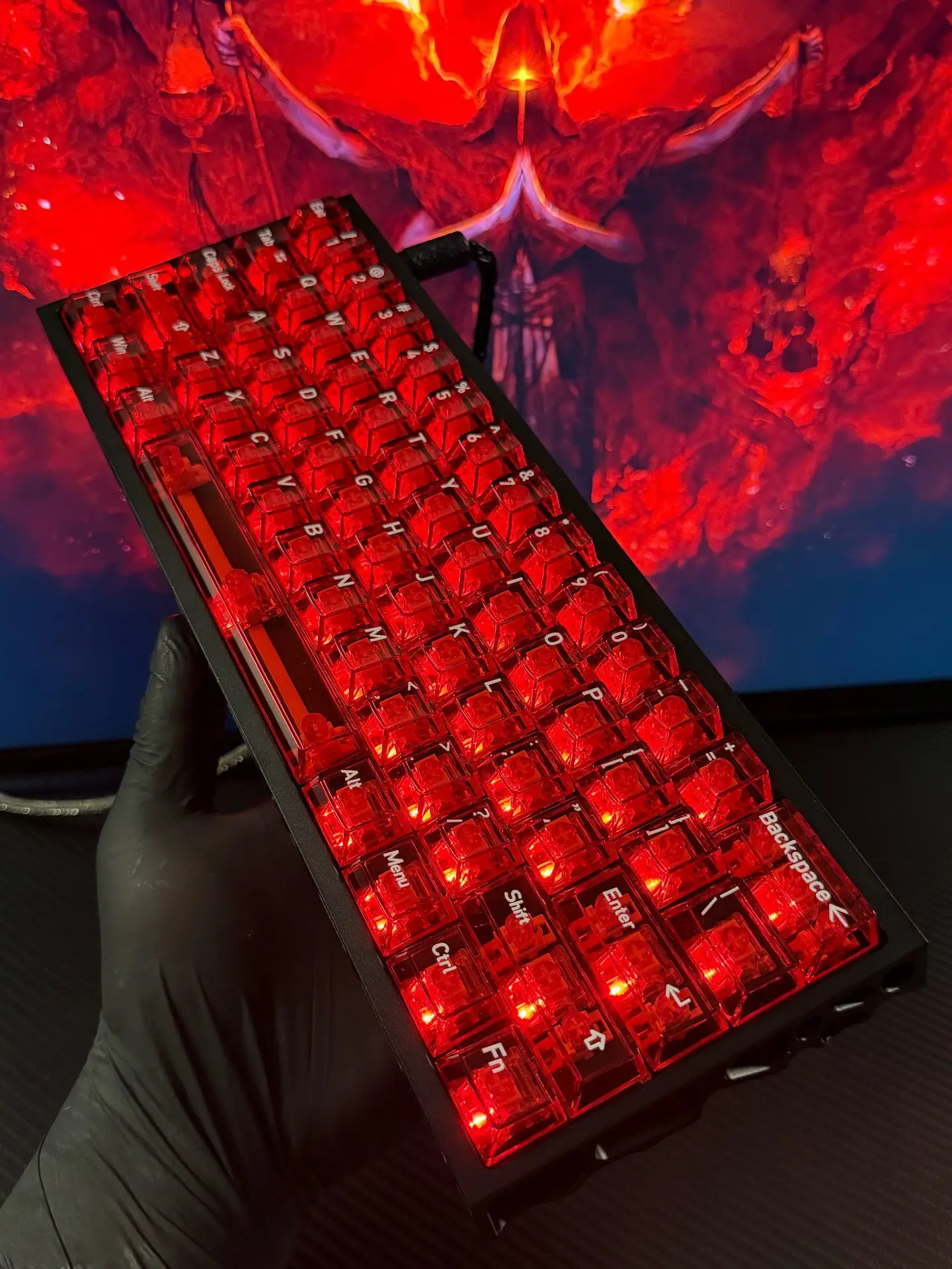 Aluminum shellfully modified mad60 wired customized magnetic axis keyboard