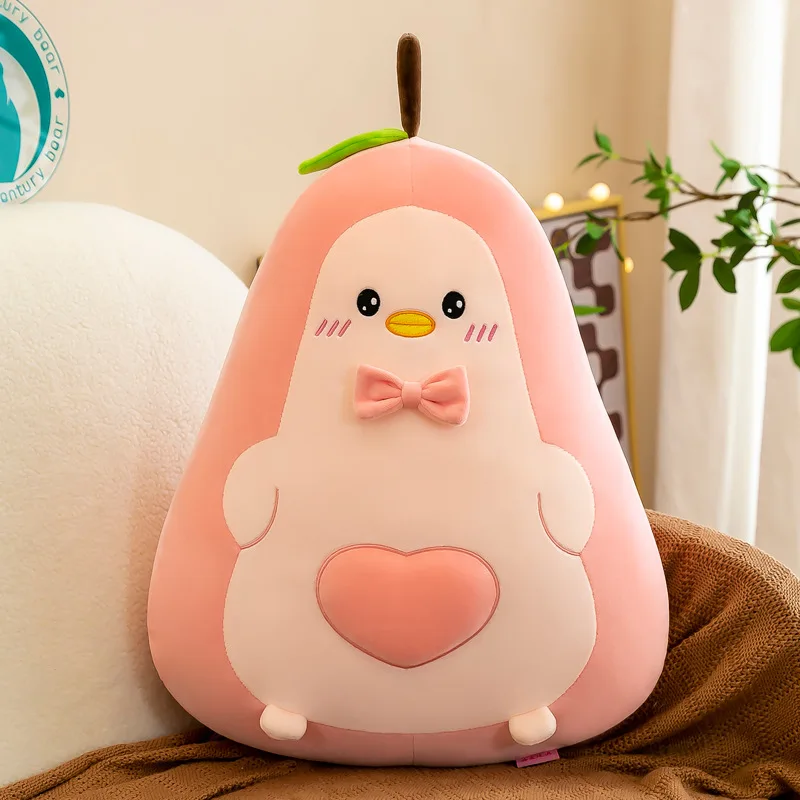 Hot DUCK Avocado Stuffed Plush Toy Filled Fruit Cushion Pillow Soft Plush Doll Toy Child Baby Girl Birthday Gift Sleeping Pillow