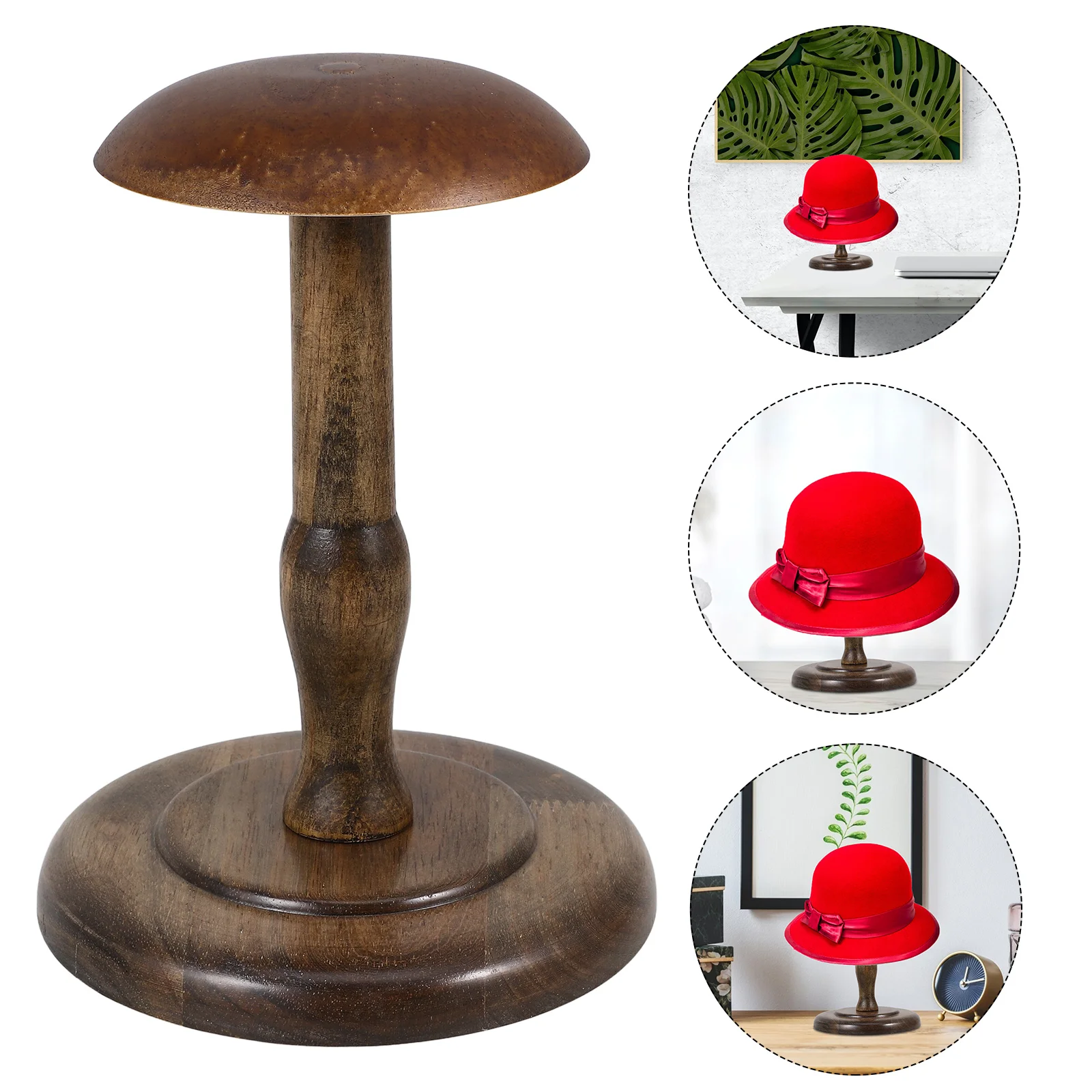 Wooden Hat Stand Display Rack For Storage Racks ganizer Hat Display Stand Retail Counter Top Hat Closet ganizer Upright Coat