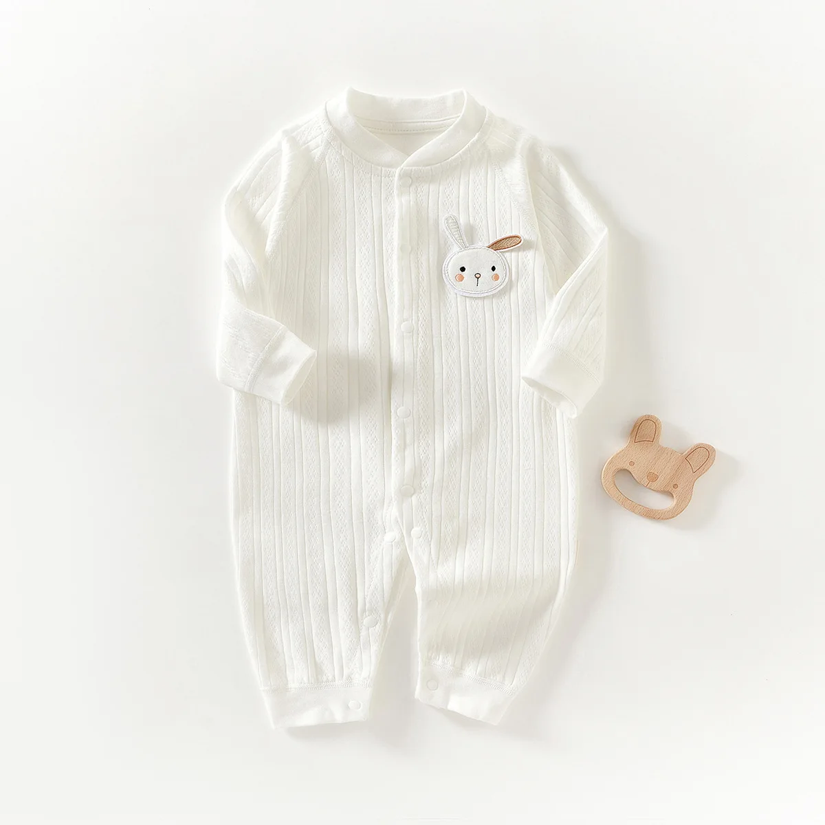 Newborn Baby Clothes Spring and Autumn Pure Cotton Long Sleeved Pajamas Jumpsuit