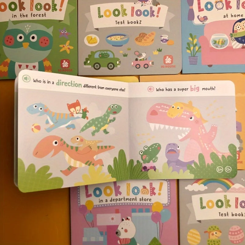 Englisches Bilderbuch für Kinder „Look“-Look, 8er-Set mit Eltern-Kind-Interaktion