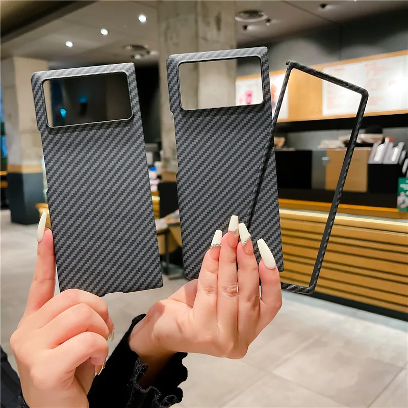 

Carbon Dimension Texture Phone Case For XiaoMi Mix Fold 2 3 PC Plastic Hard Shell Shockproof Fold3 Fold2 Protective Cover