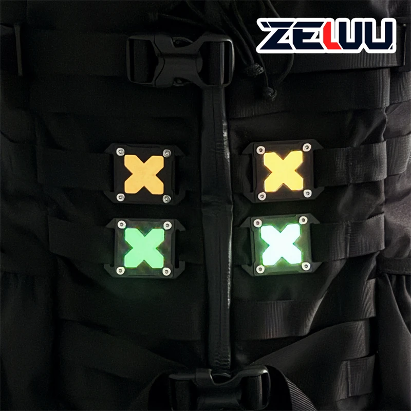 Carbon Fiber Luminous Molle Mark Glow-in-the-dark Morale Badge Functional Outdoor Molle Accessories Cyber Decoration DIY