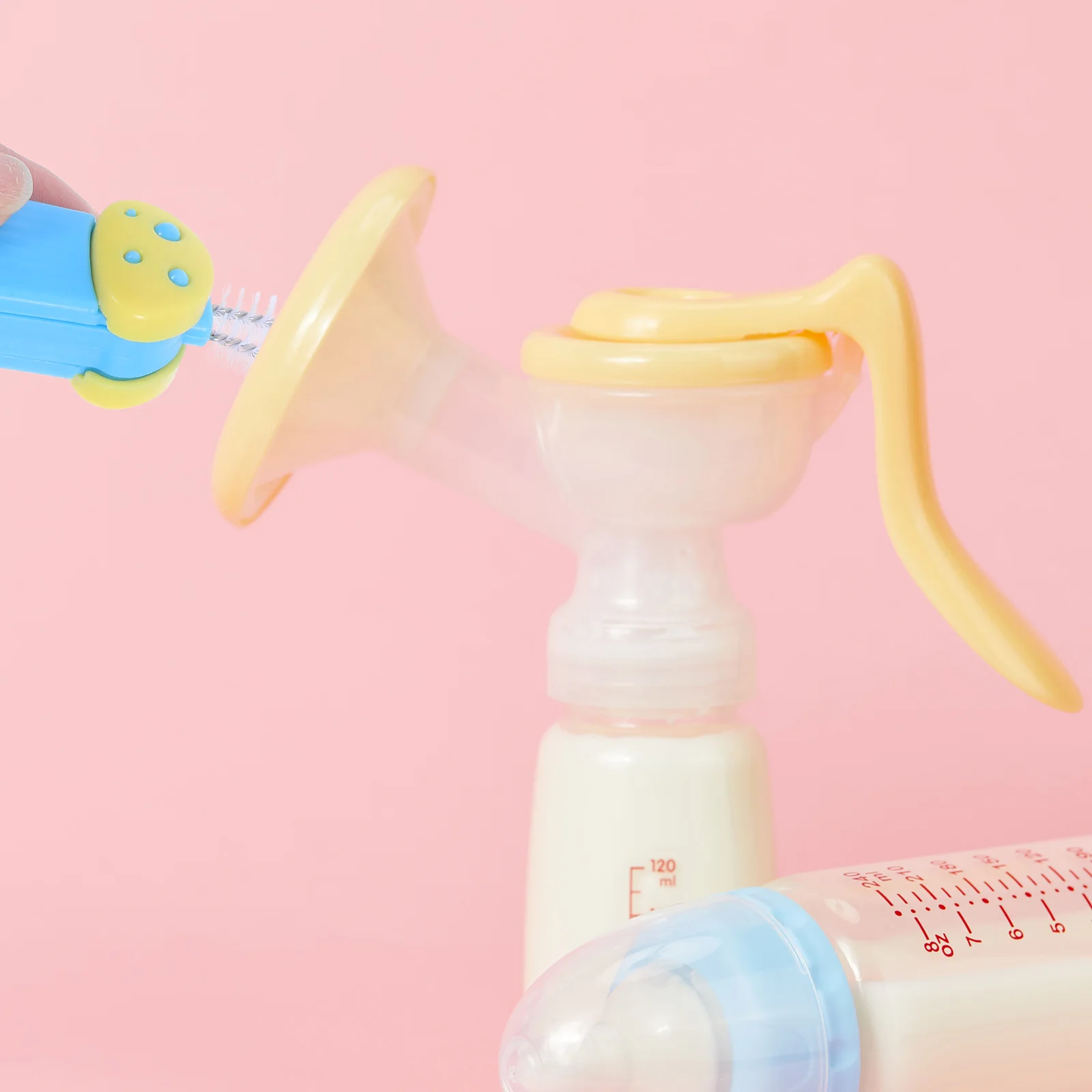 

3pcs Multifunctional Cleaning Brush 3-In-1 Scrubber Kitchen Bathroom Floor Tool High-Density Bristles Reusable Bottle Brush For