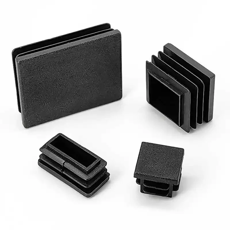 Rectangle Blanking End Caps Tube Pipe Inserts Plug Plastic Square Inner Plug Table Chair Furniture Foot Cover