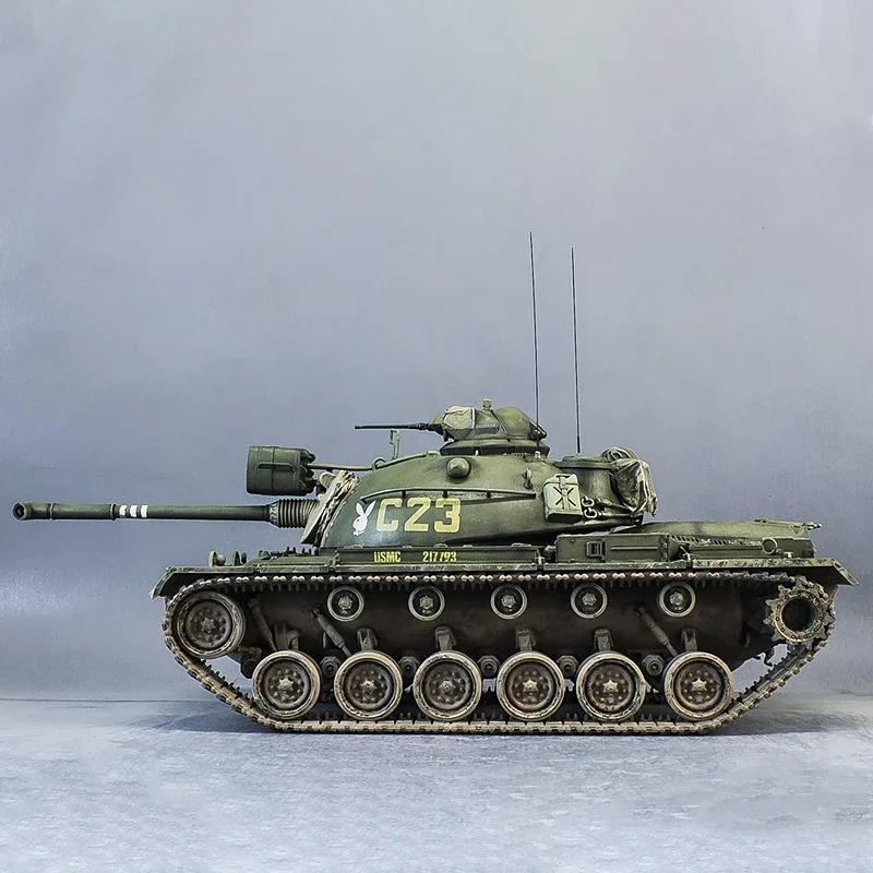 TAMIYA-Kit de modelo de tanque ensamblado 35120 US M48A3 Barton, tanque medio 1/35