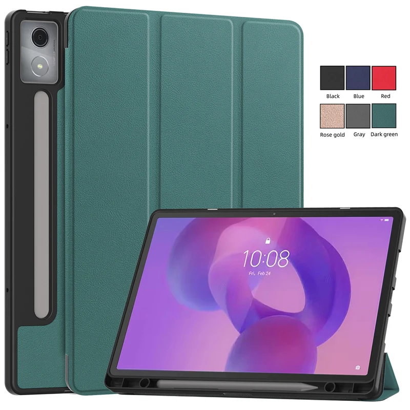 

Чехол для Lenovo Idea Tab Pro 12.7 2025 TB373FU, складной смарт-чехол из магнитной искусственной кожи для Lenovo Idea Tab Pro, чехол с держателем для ручек