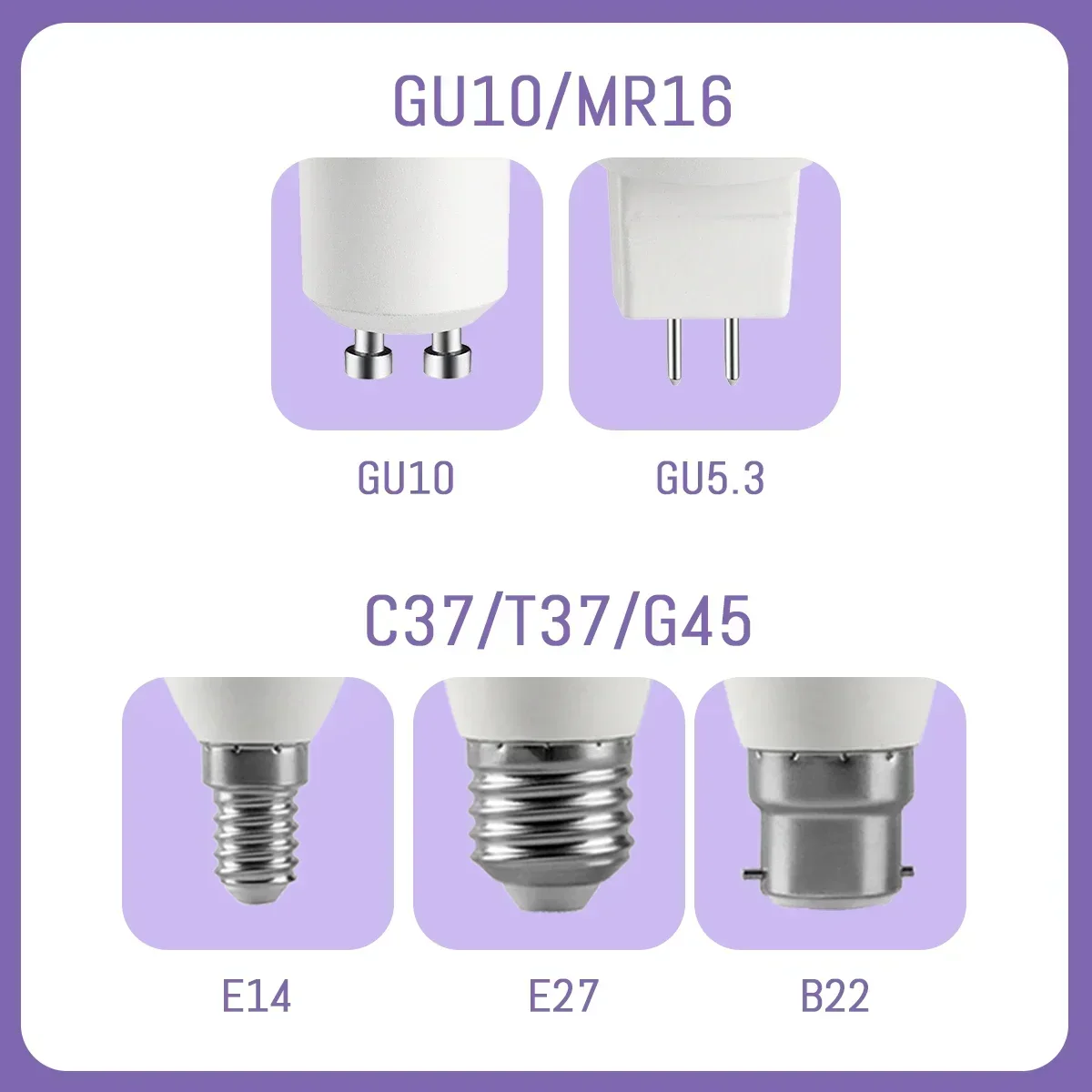 6ชิ้นหลอดไฟ LED COLOUR ไฟเปลี่ยน CCT(3000K 4000K 6000K) E27 E14 B22สปอตไลท์ฐาน GU5.3 GU10สำหรับบ้านห้องนั่งเล่น