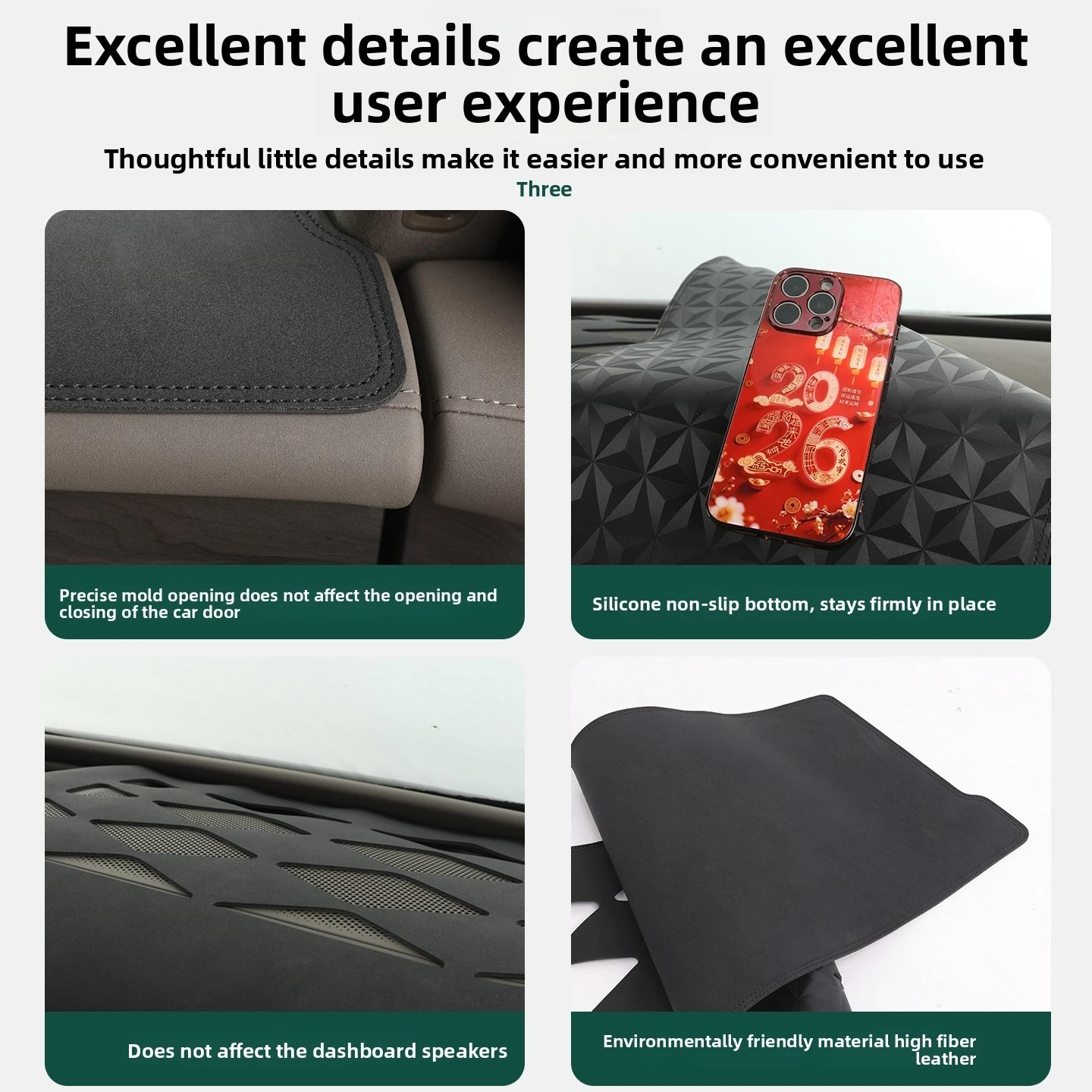 For Volkswagen ID. Era 9X [Instrument panel shading pad] - Sunscreen heat-insulating sunshade leather pad interior accessories