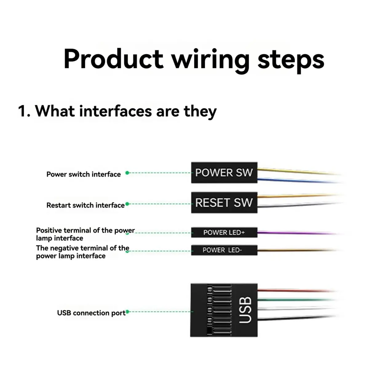 (DT37) USB 2.0 Computer Desktop Switch One-Button Starts Function for Internet Cafe Computers External Power Extension