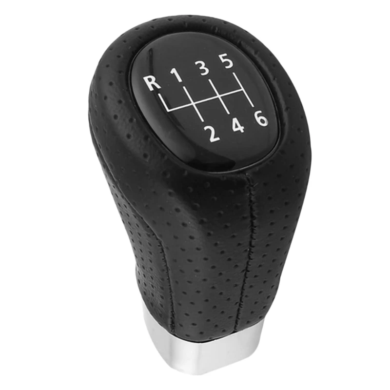 New6 Speed Gear Shift Knob Leather for -BMW 1Series 3Series E81 E82 E87 E88 E90 E91 E92 E93