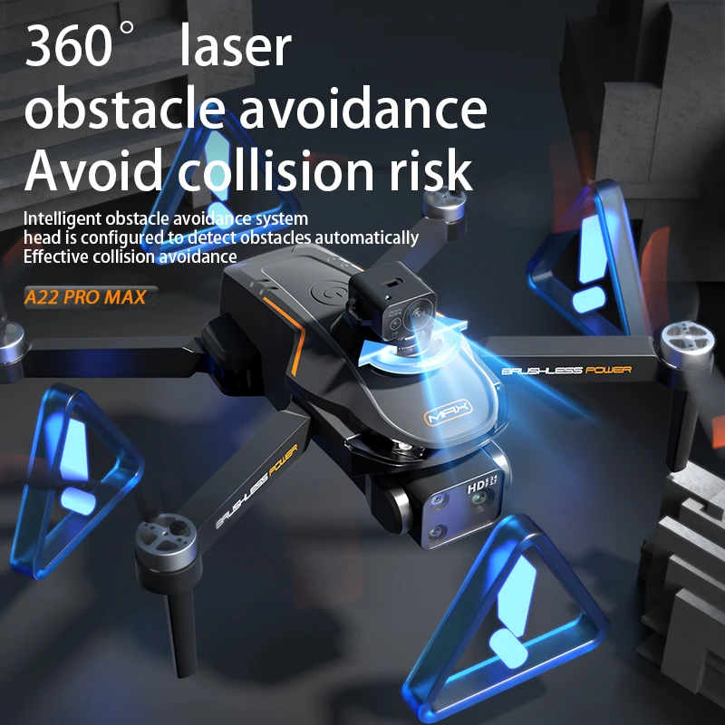 새로운 A22 Pro Max RC 드론 4K HD 전문가용 카메라 비행기 5G WIFI FPV GPS UAV 스크린 리모컨 쿼드콥터 드론 장난감