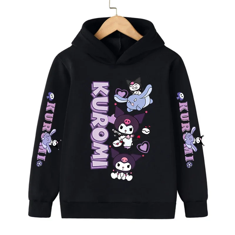 

Sweet kids kuromi Children's Hoodie Cute Sanrio Children Sweatshirt Manga Clothes Kid Girl Boy Top Hoody