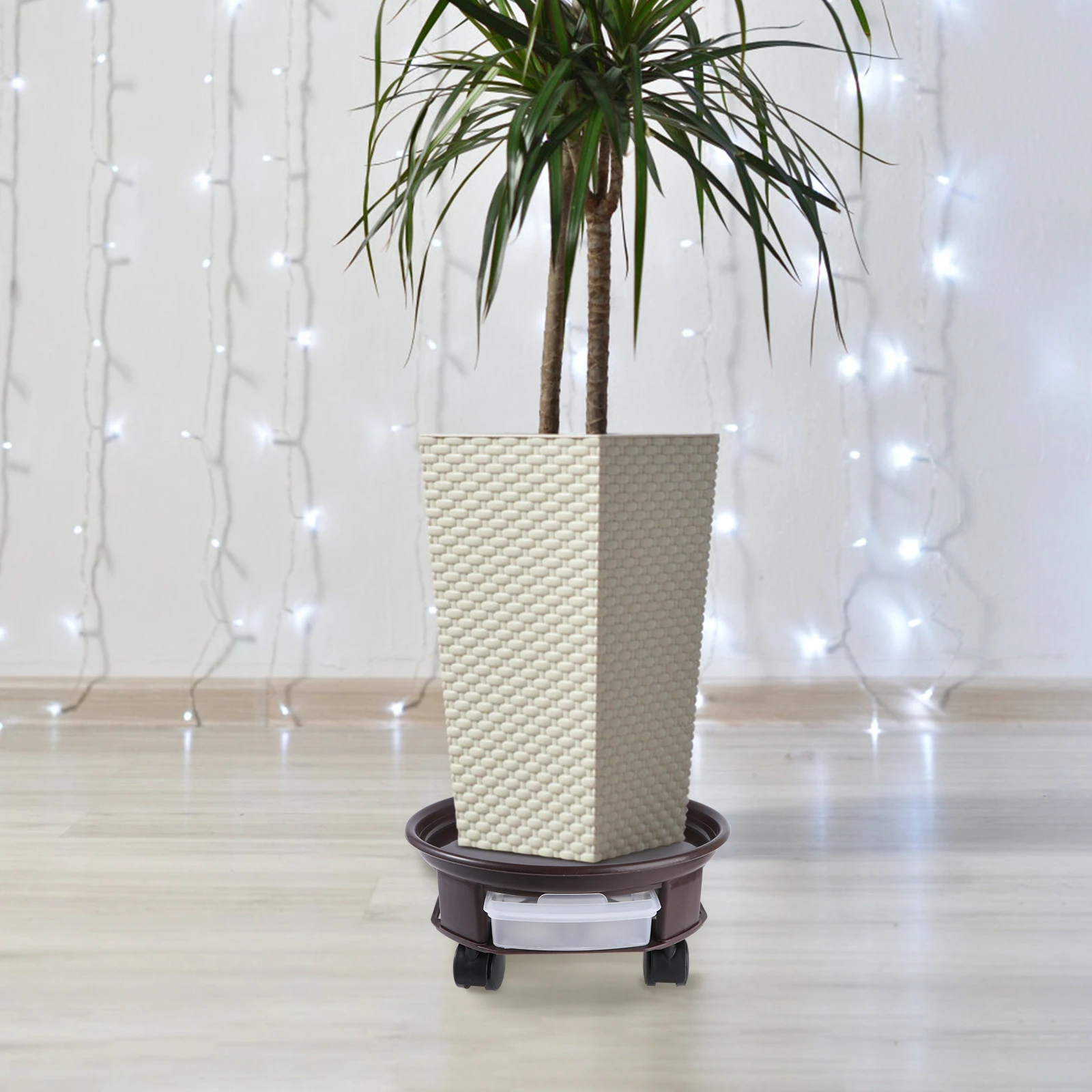 

Universal Wheel Flower Pot Base Stand Indoor Mobile Flowerpot Tray Plastic Potted Holder Planter Durable Thick Material Matte