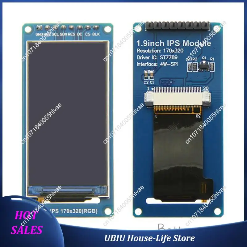 2Pcs 1.9Inch IPS Full Angle TFT Display Screen LCD Screen Color Display Module SPI Serial Port High-Definition 170X320-Best Sell