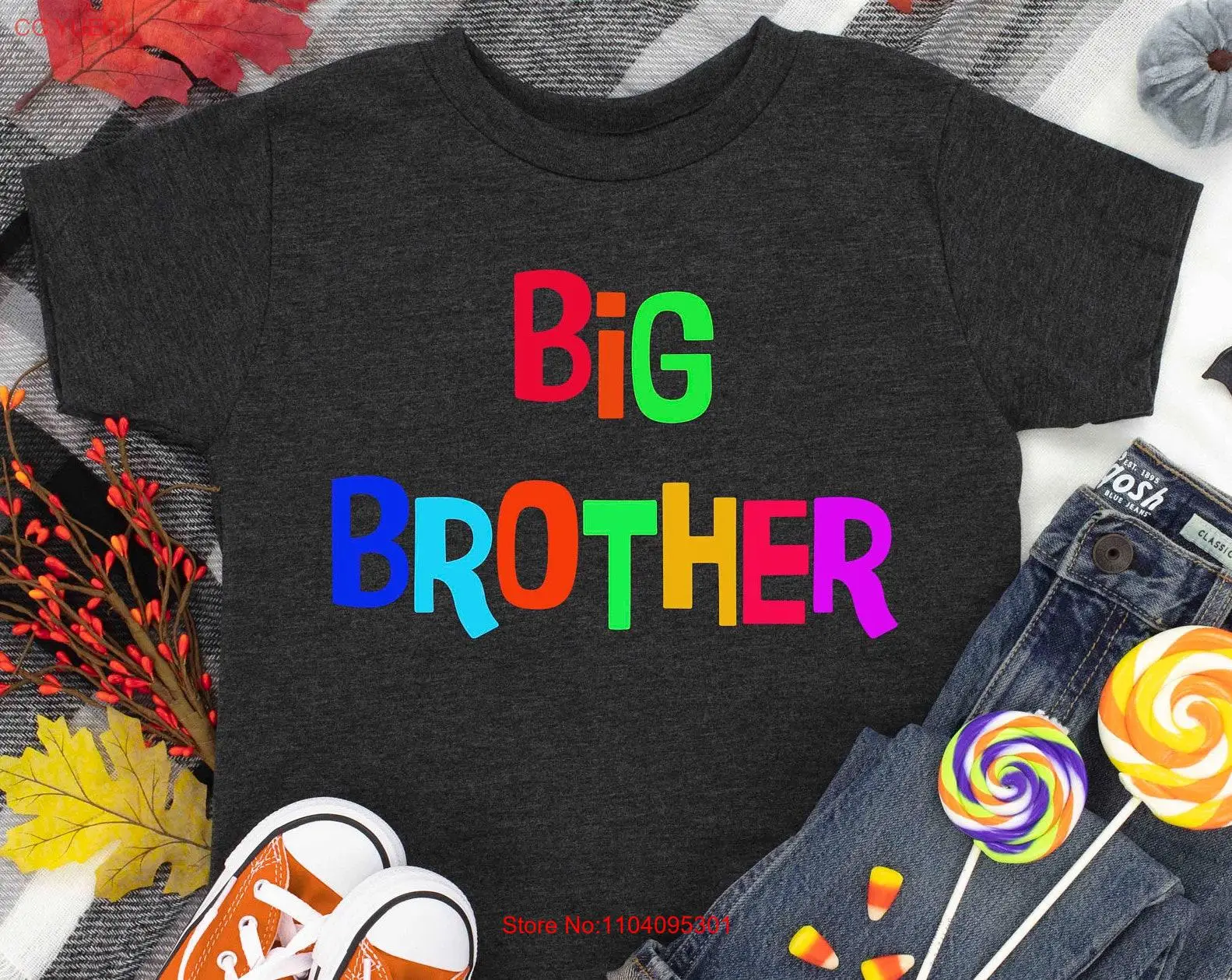 Big Brother Toddler Youth T Shirt Colourful Kids Pregnancy AnnouncemenT Sibling Natural Infant Onesie