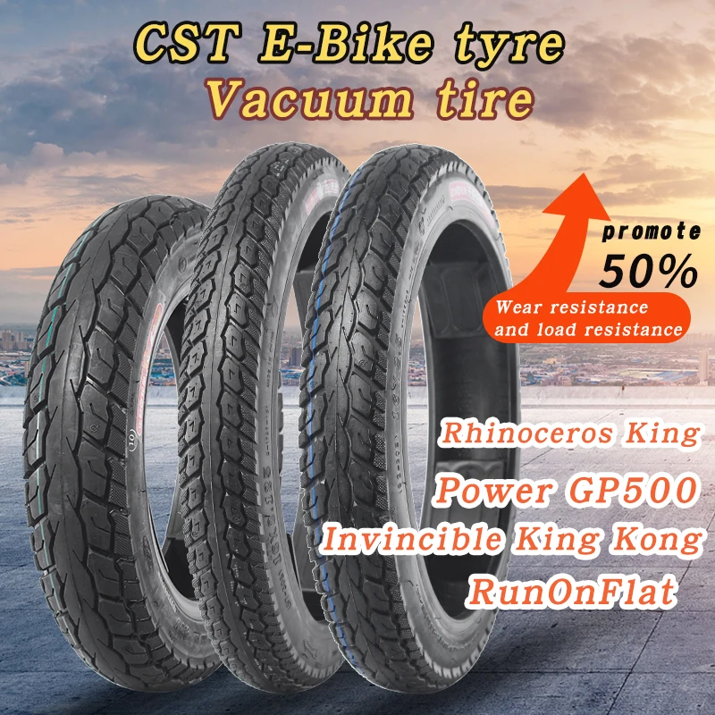 CST-Electric Bicycle Vacuum Tire, E-bike, Tyre, Tyre, King Kong, Tyre, 14x2.5, 3.0, 14x2.125, 16x2.5