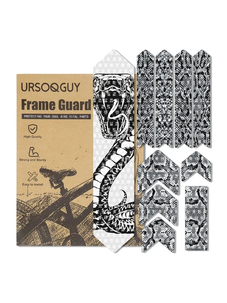 AliExpress NONE Snake Pattern Bike Frame Protection Stickers, Thick Vinyl Waterproof Scratch Resistant Decals for Mountain Bike