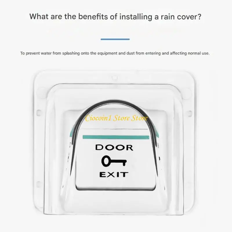 A3PC Clear Weatherproof Cover for Outdoor Wireless Doorbell & Intercom Button view 4