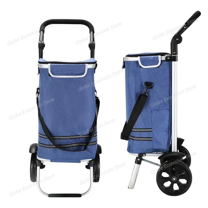 Stair Climbing Transporter, Household Trailer Folding Large-capacity Aluminum Alloy for Transporting Goods and Buying Vegetables