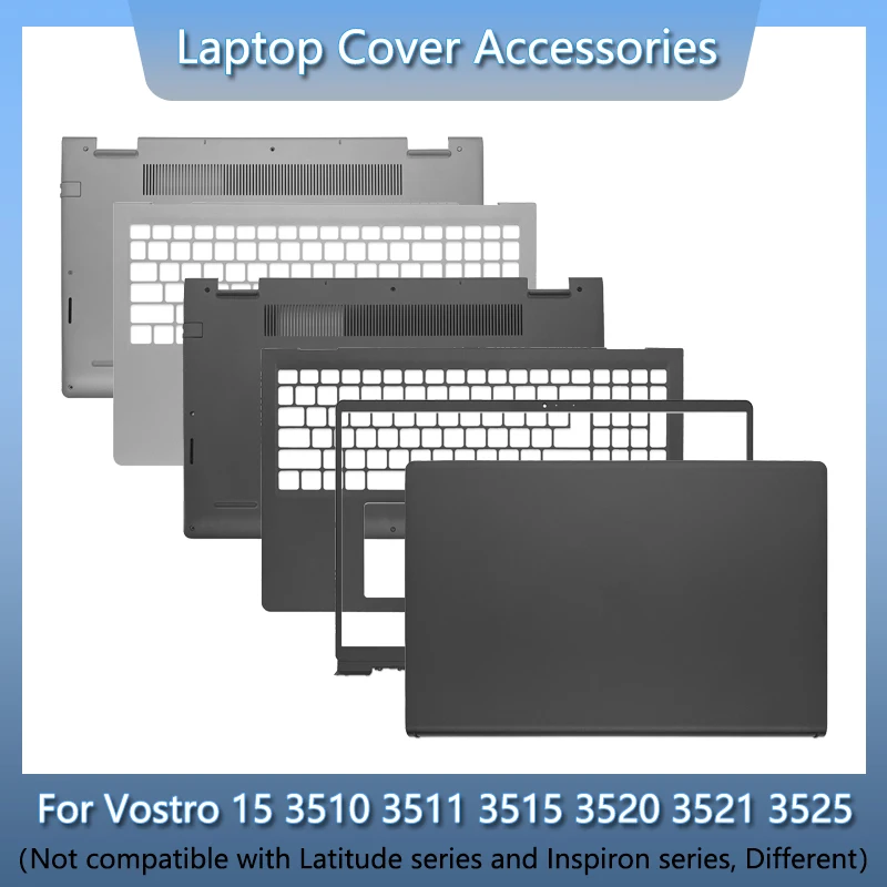 NEW For Vostro 15 3510 3511 3515 3520 3521 3525 Laptop LCD Back Cover/Front Bezel/Palmrest/Bottom Case