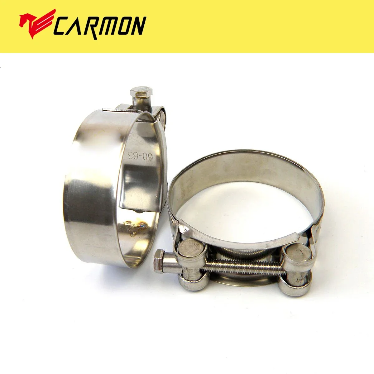 Carmon Universal 304 Stainless Steel Car Motorcycle Exhaust Pipe Clamp Exhaust Clip For Slip-on Type Car Motorcycle Muffler Sile