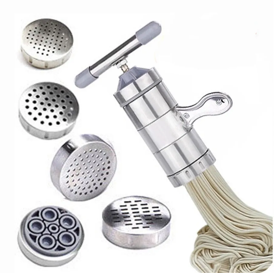 Vintage Handheld Kitchen Stainless Steel Manual Pasta Makers Noodle Maker Household New Manual Noodle Press Kitchen Tools