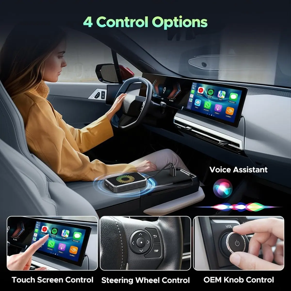 

Stable- 3-in-1 Magic Video Box for Streaming, Wireless Carplay Adapter Dongle for Wired Apple Car Play and Android Auto Cars