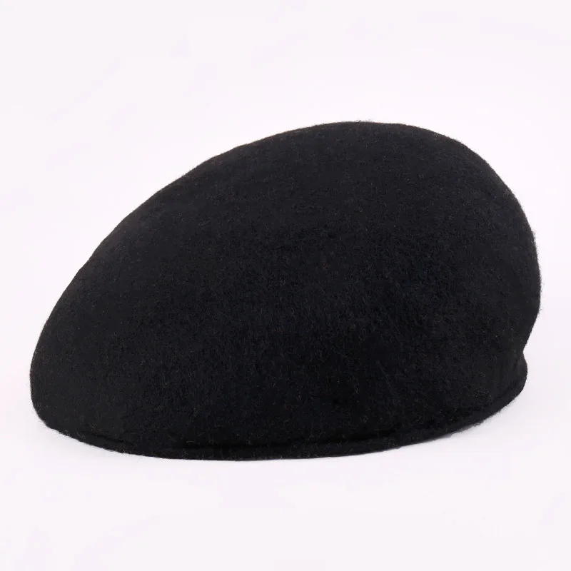 Unisex Wool Berets Solid Color Artist Beanie Hat Men Women British Retro Anti-wear Forward Hats Outdoor Warm Newsboy Cap