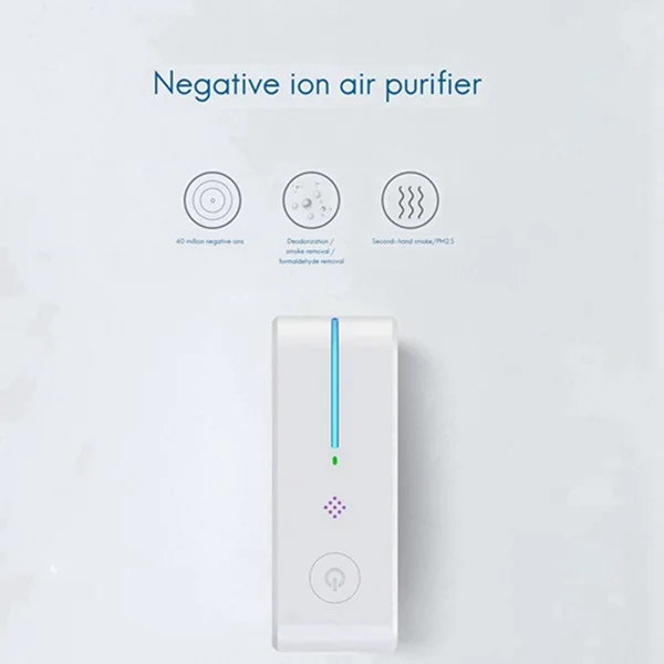 가정용 청소기용 플러그 인 공기 청정기, 연기 탈취제 방향제 제거용 미니 공기 이온화 장치, 흰색 미국 플러그, 2 개 인기