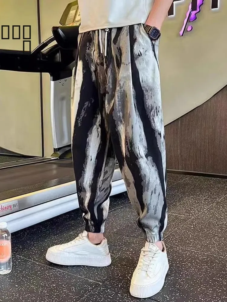 

Новые мужские повседневные брюки 2024 года, очень большой размер 300, модные американские ретро-брюки с манжетами, длиной до щиколотки, для подростков