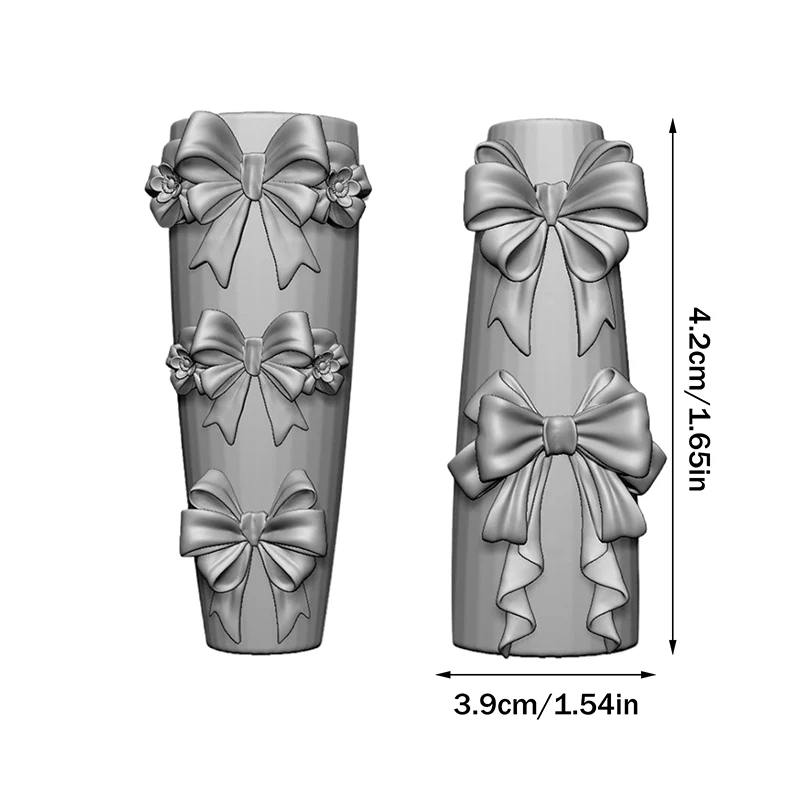 ثلاثية الأبعاد الشريط Bowknot سيليكون مسمار قالب مانيكير نحت قالب لينة ختم لوحات DIY بها بنفسك مانيكير الفن قالب أدوات الزينة