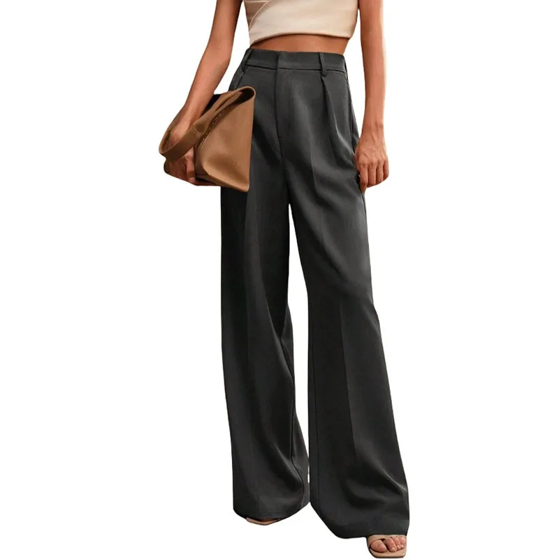 European & American Cross-border E-commerce New High-Waisted Suit Pants, Best-Selling New Women's Clothing, Casual Loose Straigh