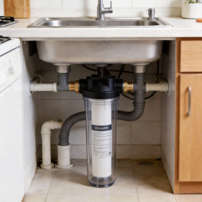 

10 Inch Transparent Household Water Purifier Front Pipeline High-Pressure Cleaning Machine Front Filter Bottle