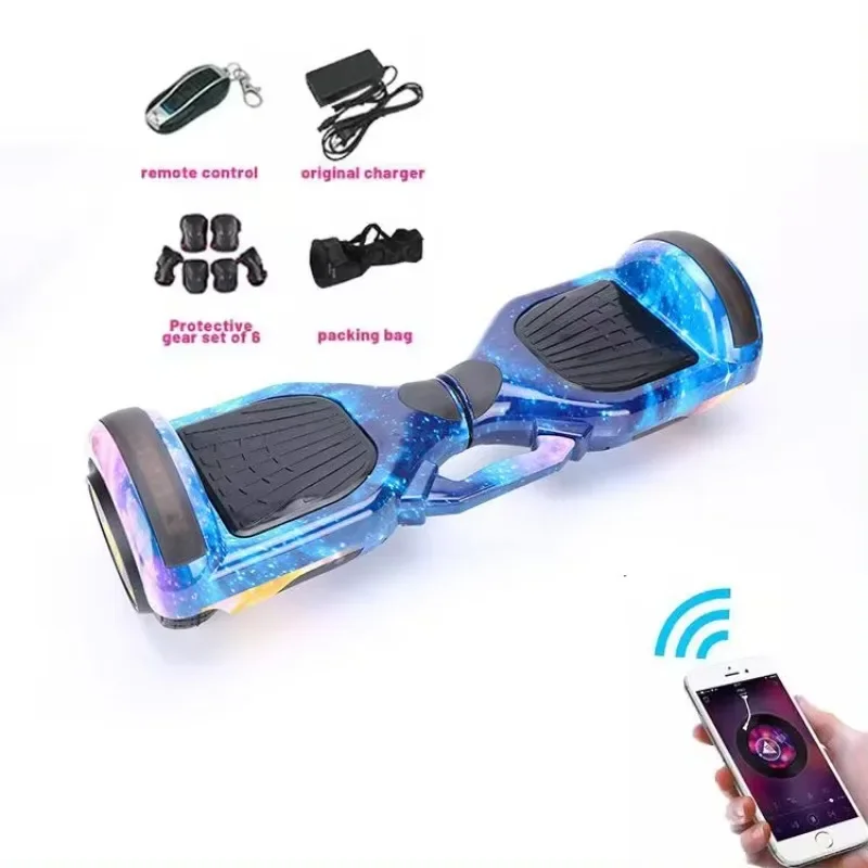 6.5 Inch Self Balance Electric Scooters Hoverboard Smart Balance with Led Light and Bluetooth Directly Sale Discount