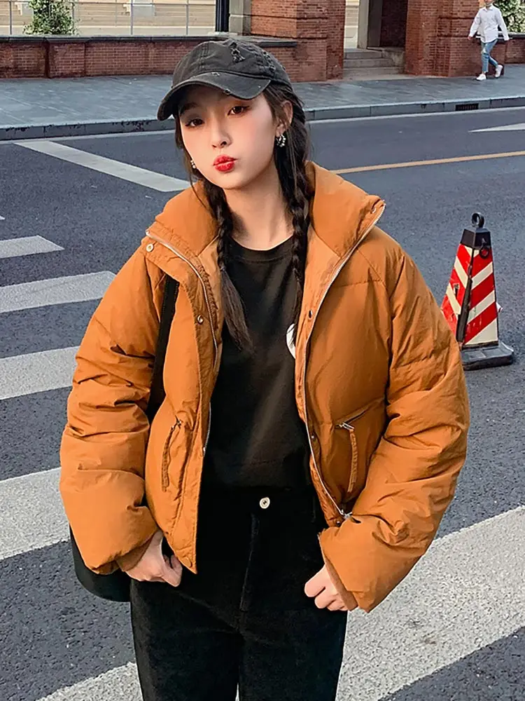 Vielleicht 2023 Cotton Padded Short Parkas New Hooded Down Winter Jacket Women 6 Color Thick Warm Winter Coat Female Outerwear