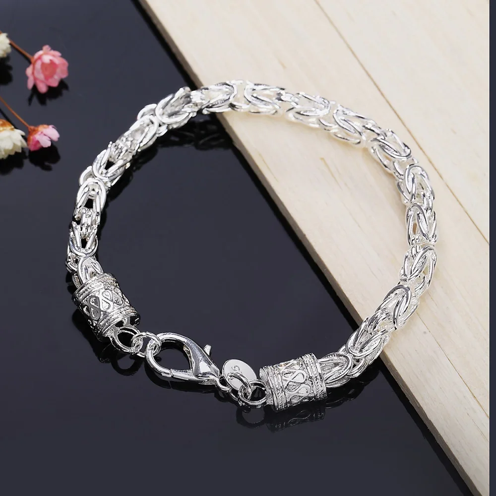 Hot y2k style 925 Sterling silver Bracelets Precious faucet domineering men's chain Wedding party Christmas Gift Fashion Jewelry view 5