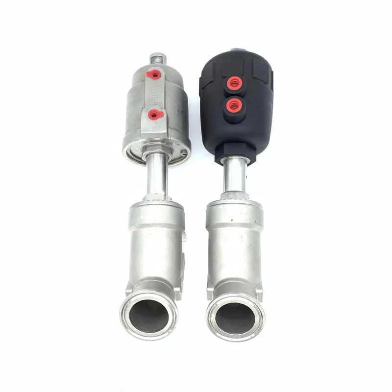 Magnetventil Stainless Steel Tri-Clamp Ends Y Shaped Angle Seat Valve 1/2'' to 2'' High Temperature Pneumatic Actuated for Steam Gas Wasser und Dampf — Detail 4