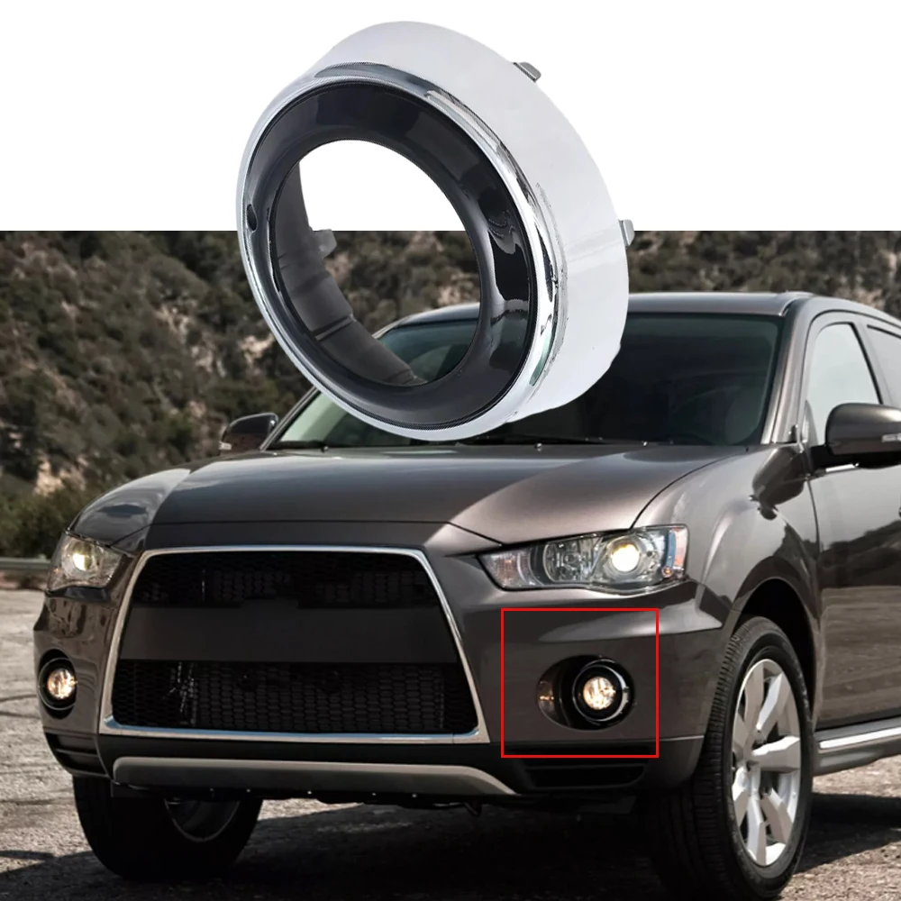 For Mitsubishi Outlander 2010 2011 2012 Left/Right Car Fog Light Cover Grill Fog Lamp Frame Foglight Hole accessories