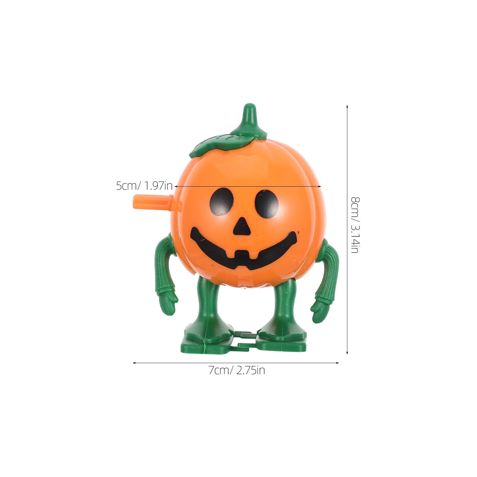 5Pcs Halloween Pumpkin Wind Up Props Pumpkin Walking Moving Props Scary Windup For Party Goodie Bags Trick Or Treat Bags Filler
