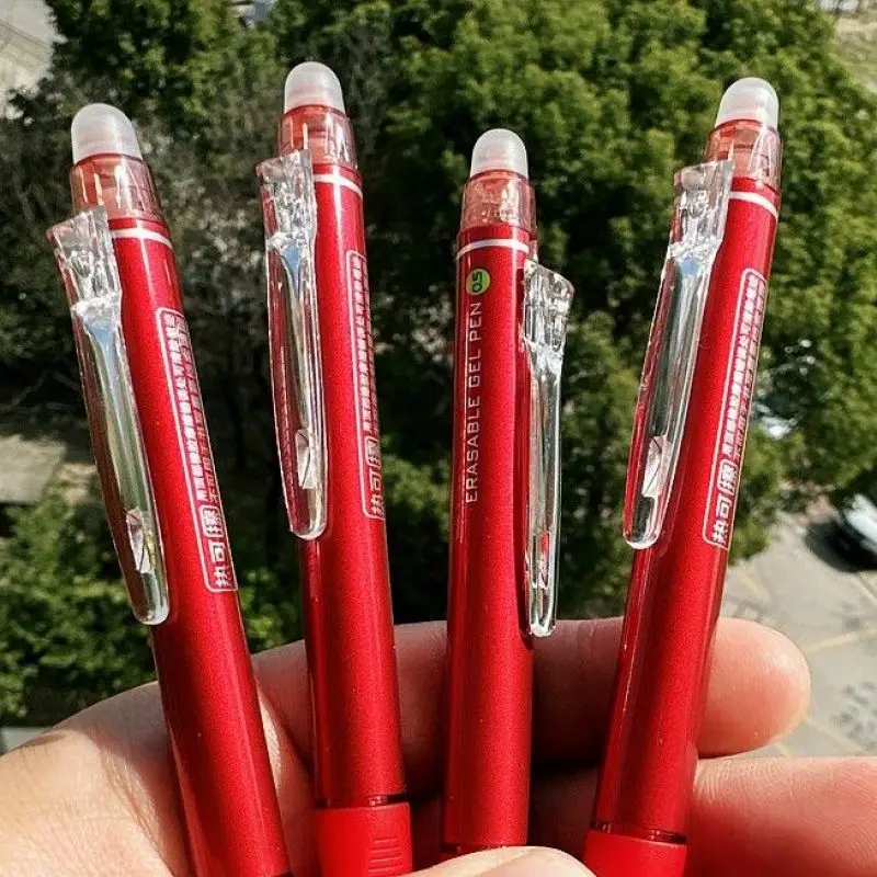 8 Color Retractable Erasable Pen Large Capacity Ink 0.5mm Push Automatic Gel Pen Painting Design Washable Handle Writing School