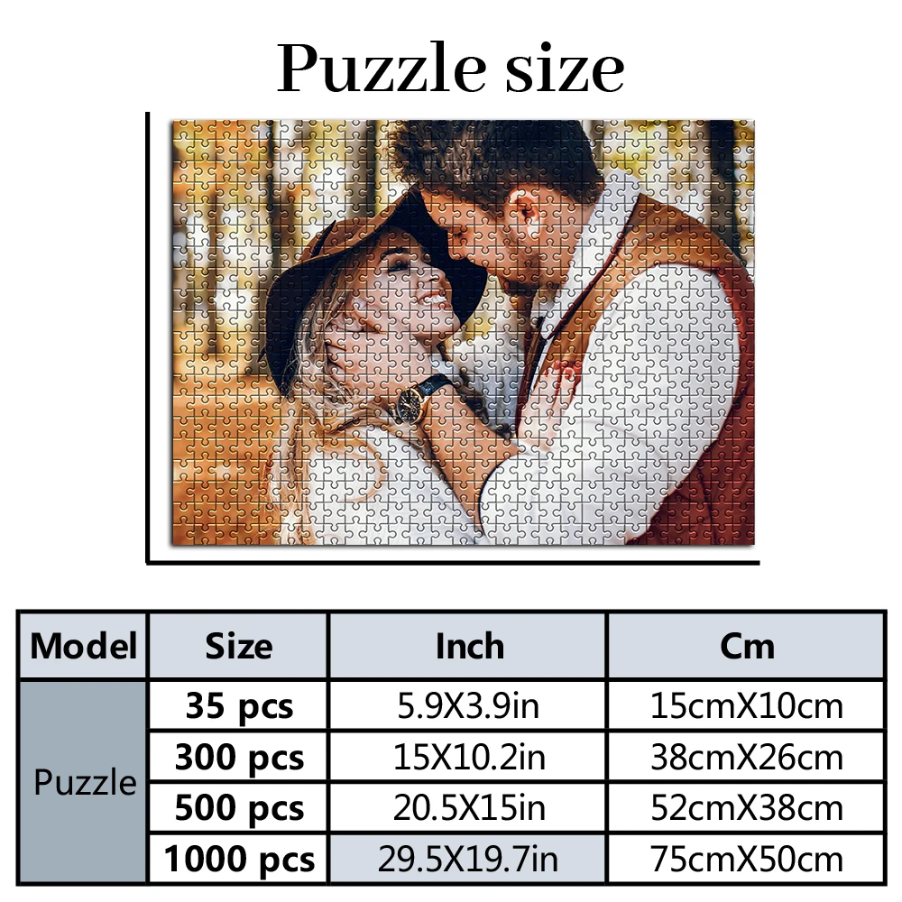 35/300/500/1000pcs Personalized Custom Photo Puzzle Customize Couple Custom Photo Puzzle
