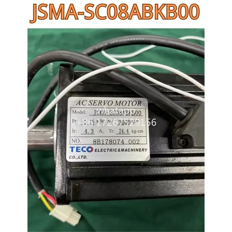 Second hand motor JSMA-SC08ABKB00 750W with brake function test OK Quick delivery