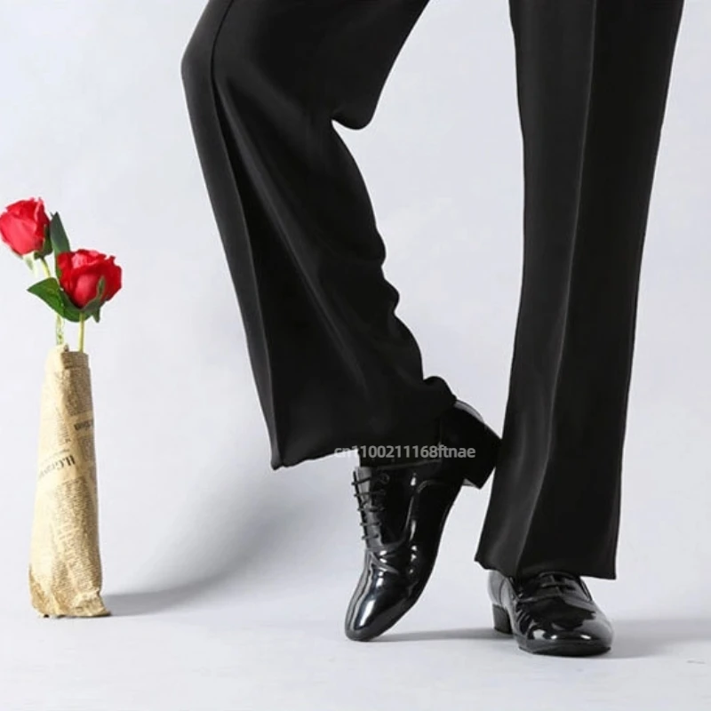 ラテンダンス メンズシューズ ソフトソール ミッドヒール ダンス練習用 グループ社交ダンス モダンダンスシューズ