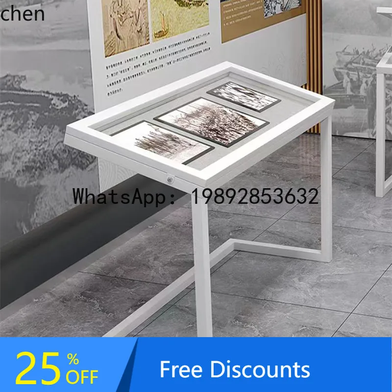 H1  Information Display Cabinet Museum Literature Medal Bill Dust Display Cabinet Book Counter
