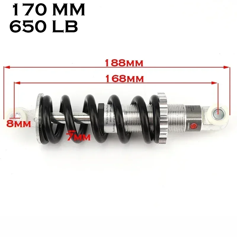170mm 650 lb Rear Shock Absorber for Mountain Bike Folding Electric Scooter Bicycle Accessories