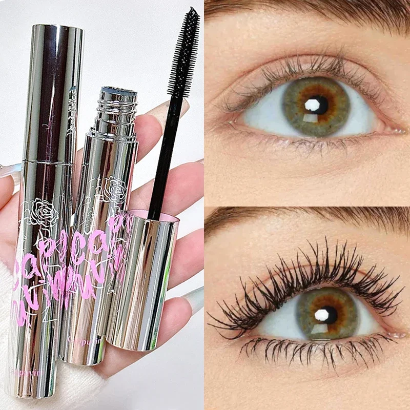 Mascara Curling Thick Lengthening Eyelash Mascara Waterproof Non-smudge Black Brown Natural Curling Silver Tube Mascara Makeup