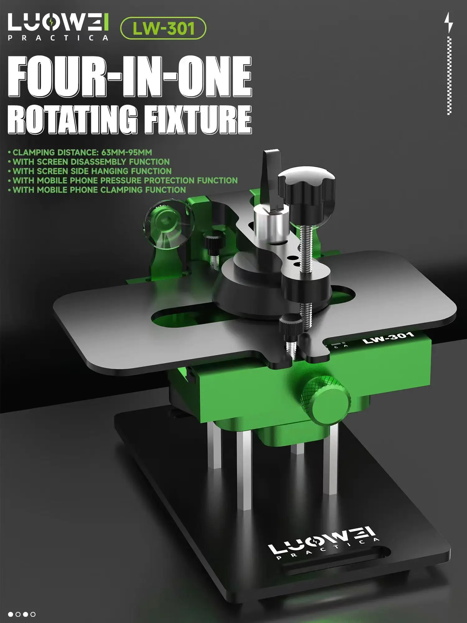 

Universal Clamping Rotary Fixing Fixture Mold For Phone 8-14 Pro Max Back Glass Disassembly Repair Fixed Tool